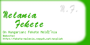 melania fekete business card